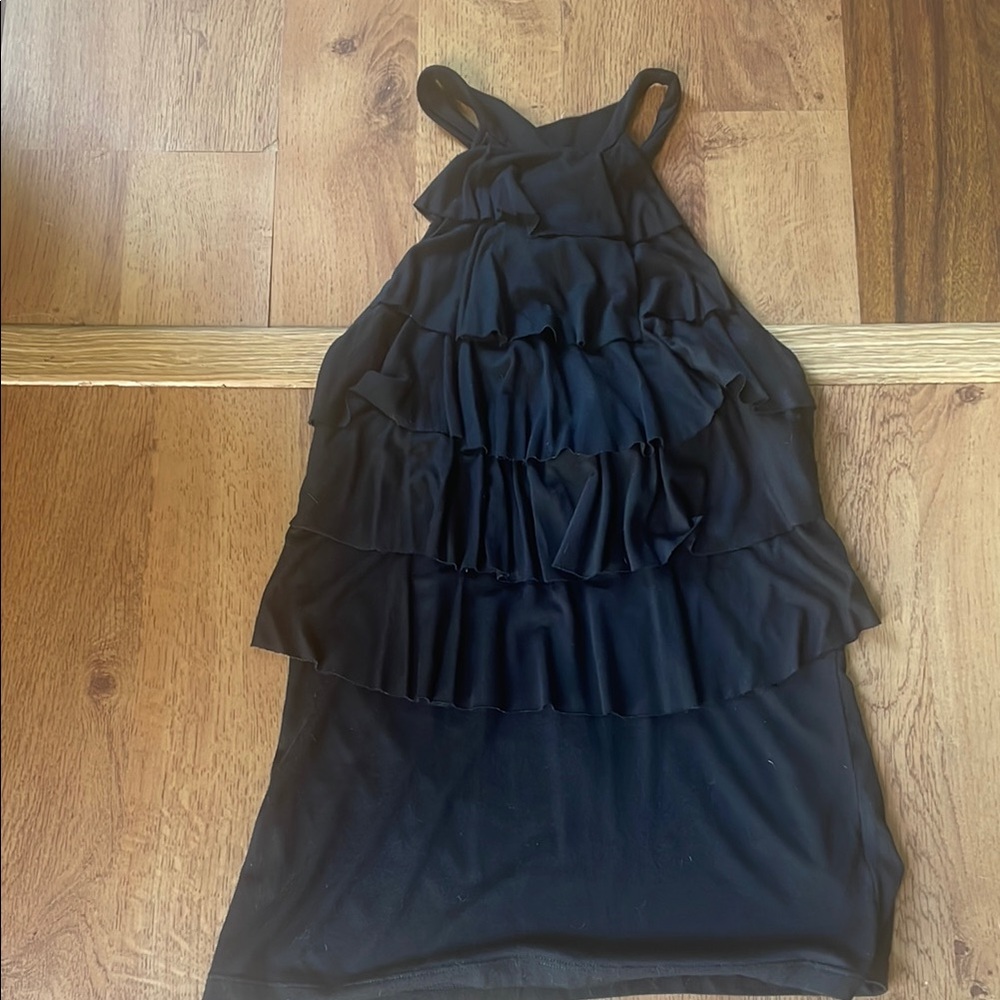 White House Black Market Elegant Black Halter Top